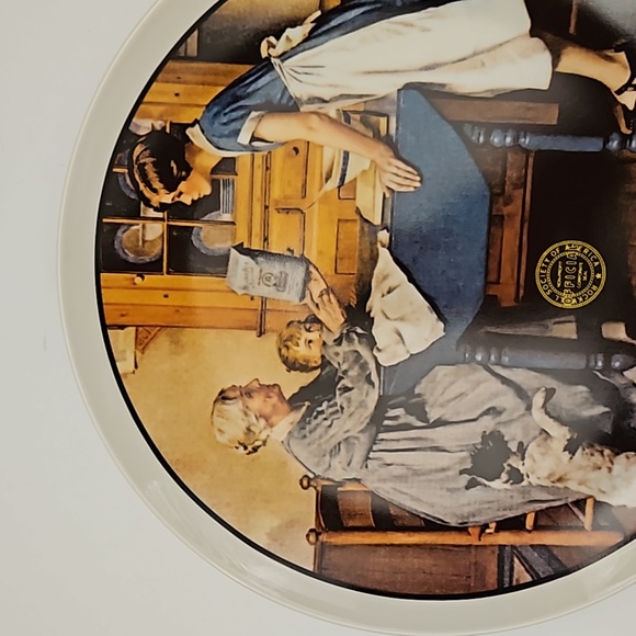 Edwin M Knowles China Add Two Cups and a Measure of Love Norman Rockwell Plate - Picture 2 of 9